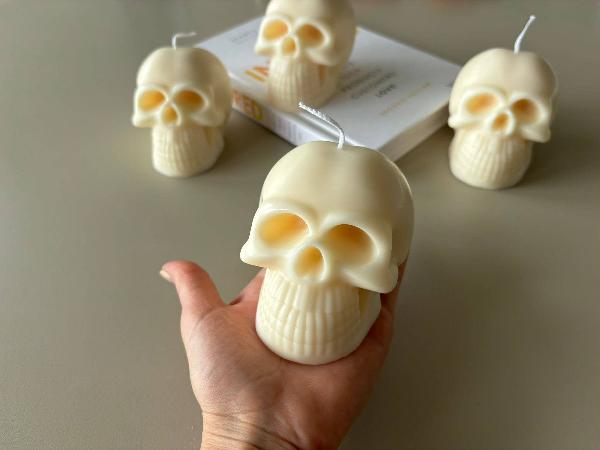 Skull Halloween Soy Candle - HER Home Design Boutique